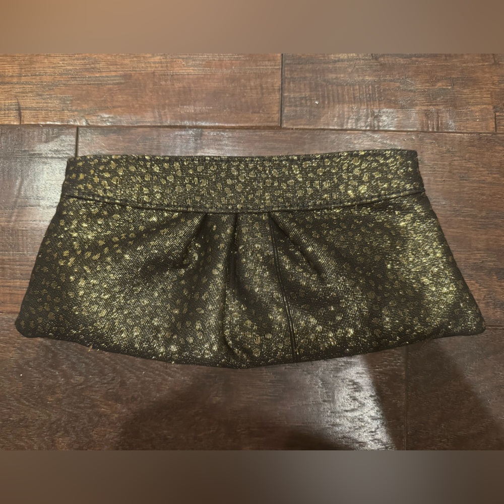 Lauren Merkin Black and Gold Clutch